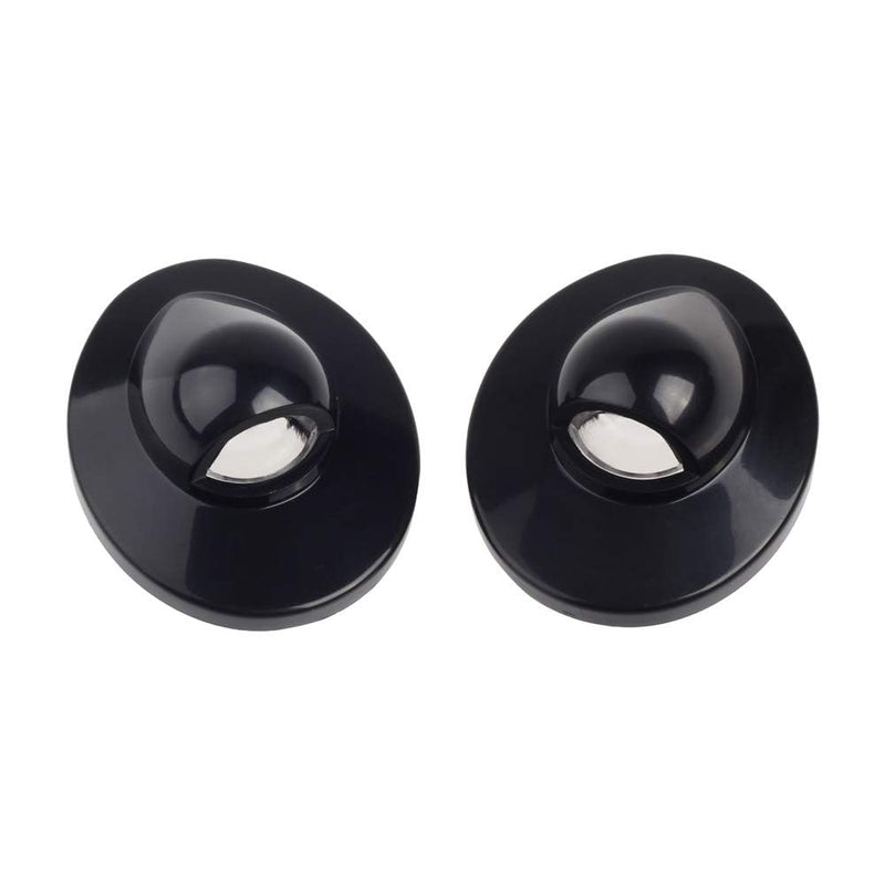 HERCOO License Plate Lights Lamp Lens Black Housing Compatible with 1999-2015 F150 F250 F350 F450 F550 Super Duty Bronco Excursion Expedition Explorer Ranger Pickup Truck Step Bumper, Pack of 2