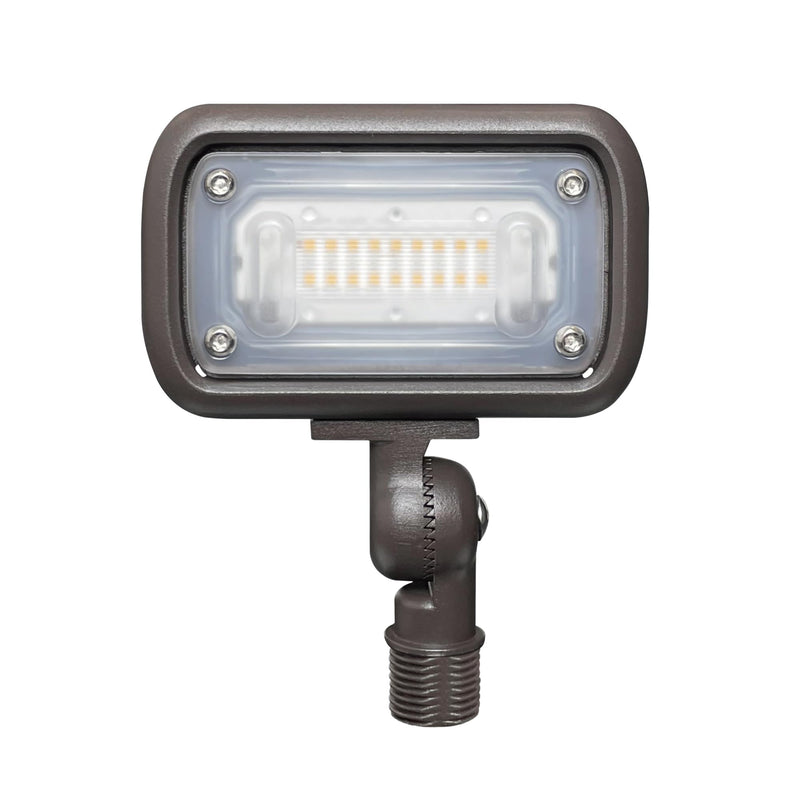 GKOLED 7W Outdoor LED Low Voltage Landscape Lighting Flood Light, 2700K, 550Lumen, 9-15V AC/DC, 1/2" Adjustable Knuckle Mount Square (no shield) 7W 1-PACK
