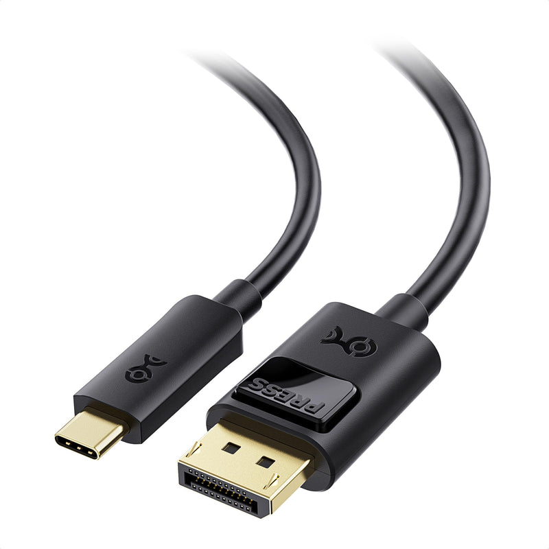 [AUSTRALIA] - Cable Matters 32.4Gbps Bidirectional USB C to DisplayPort 1.4 Cable 10 ft Support 8K 60Hz/4K 240Hz (Thunderbolt 4 to DisplayPort, DisplayPort to USB C Cable) Black - Works with iPhone 15 MacBook XPS