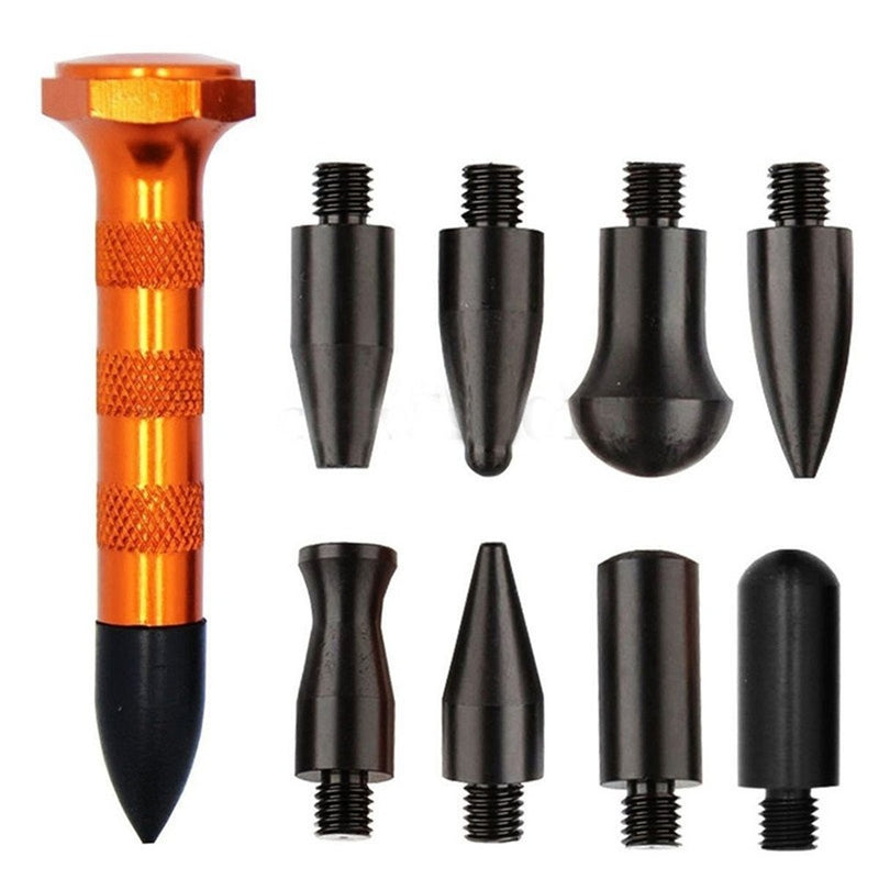 GS DIY Paintless Dent Repair Kit Metal Tap Down Pen with 9 Heads Tips Dent Removal Tools