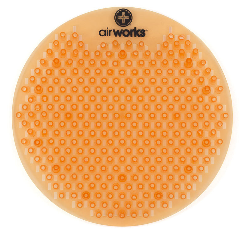 AirWorks AWSFUS231-BX Splash Free Urinal Screen, Citrus Grove, Light 0.22 lb., 8" Height, 6" Width, Orange (Pack of 10) Light Orange Citrus Grove