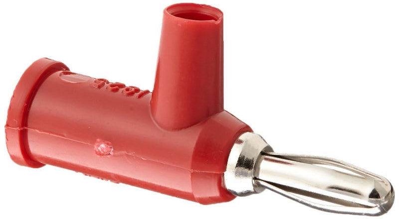 Pomona 1825-2 Banana Plug with Safety Collar, SOLDERLESS, RED (Pack of 10)