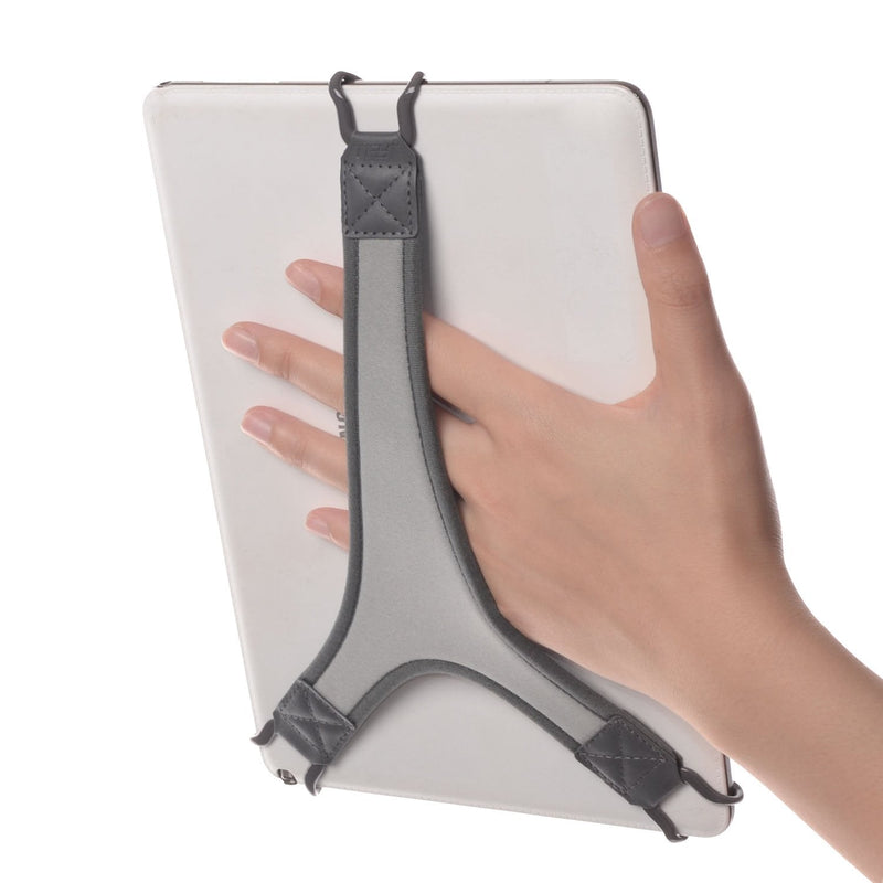 TFY Security Hand Strap Holder Finger Grip for Tablets -Compatible with iPad Air/iPad Pro 9.7Inch / Galaxy Tab 10.1Inch / Tab 4 10.1Inch / Tab Pro 10.1Inch / Tab S 10.5 (Grey) Grey