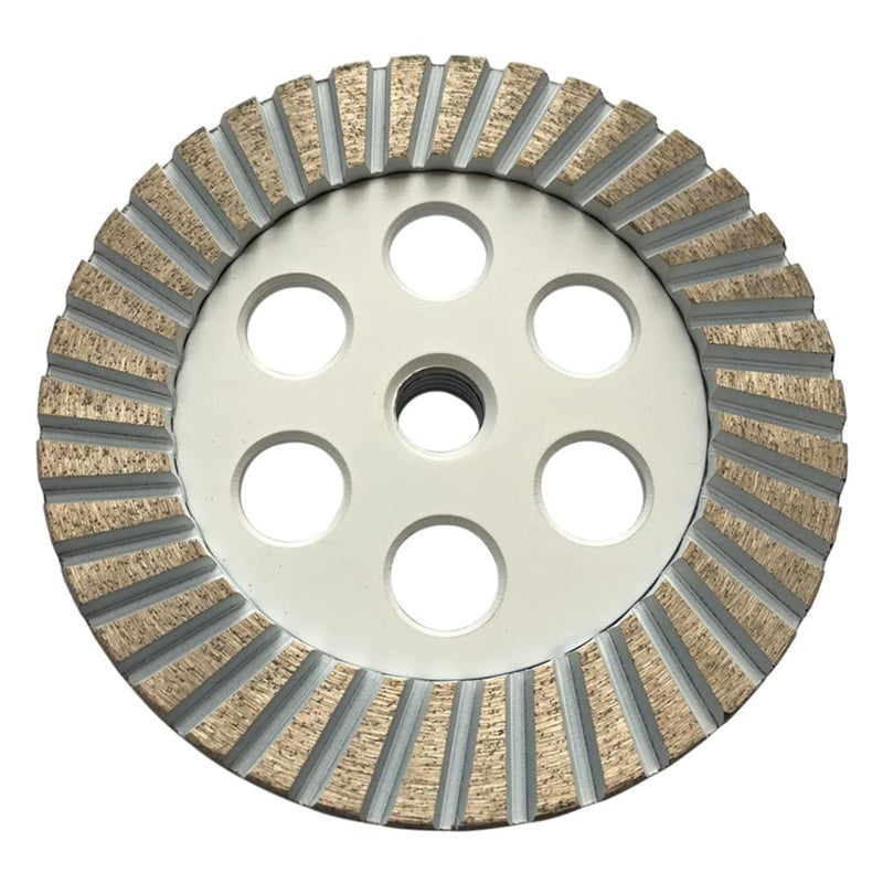 5" Grinding Wheels for Concrete, Granite, and Marble, #80/100 Grit, 5/8"-11 Threaded Arbor 5" Diameter