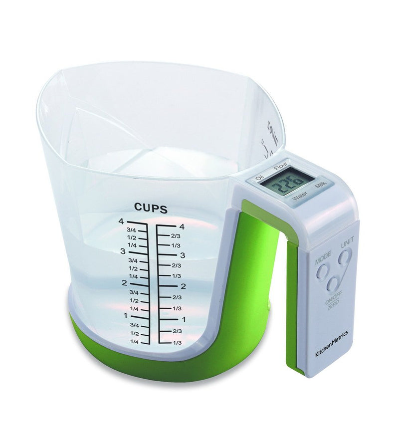 Digital Kitchen Food Scale and Measuring Cup Green