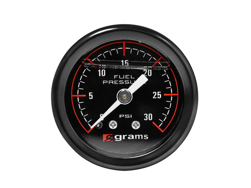 30psi Fuel Pressure Gauge Blk Face G2-99-0030, Black