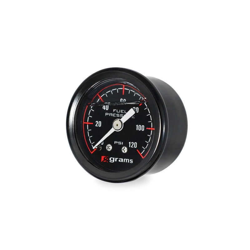 120psi Fuel Pressure Gauge Blk Face G2-99-1200, Black