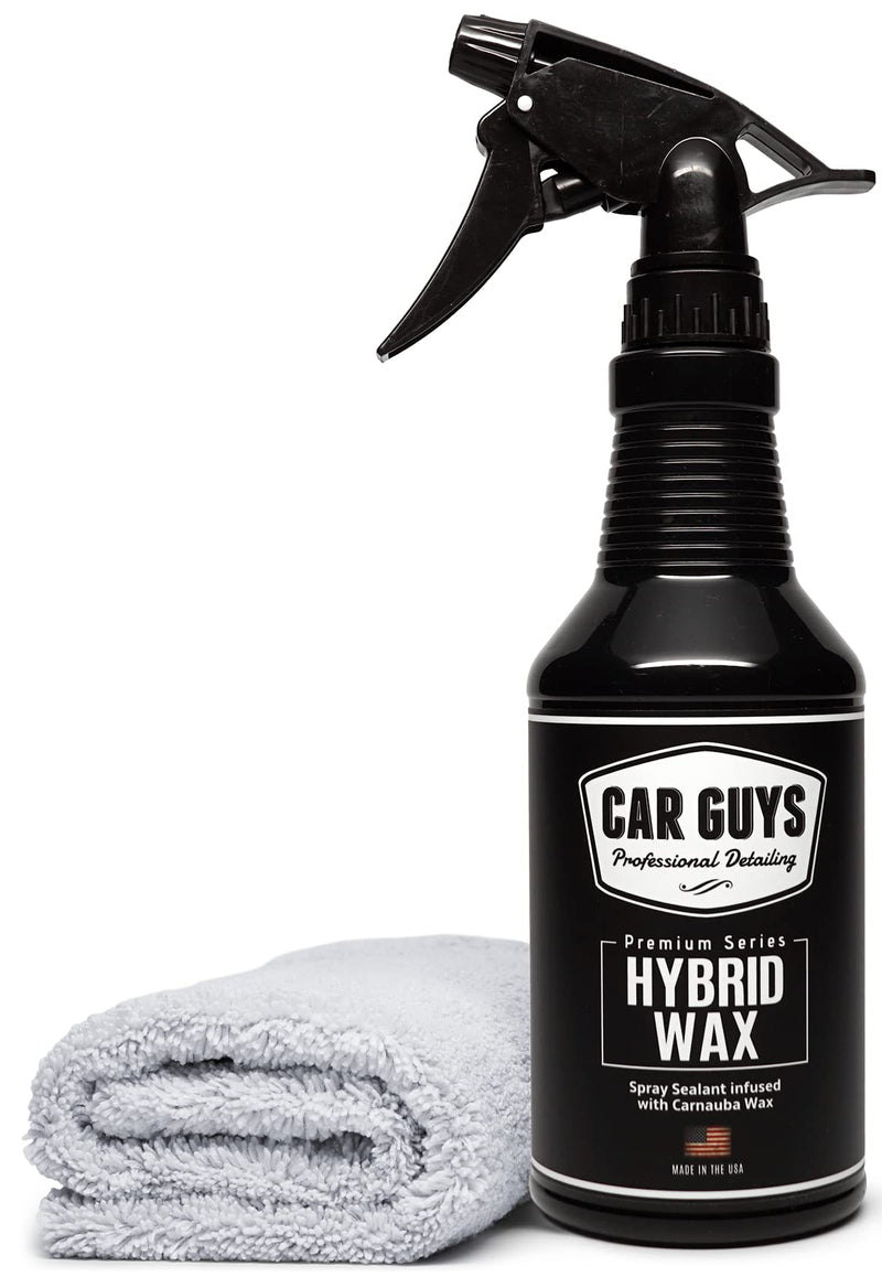 CAR GUYS Hybrid Spray Wax | Advanced Car Wax | Long Lasting and Easy To Use | Safe on All Surfaces | 18 Oz Kit with Towel 18 Fl Oz (Pack of 1)