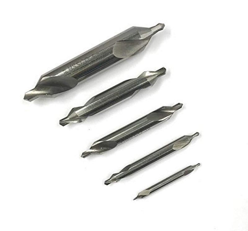 HHIP 5000-3011 5 Piece M42 8% Cobalt 60 Degree Center Drill Set, No.1-No.5 #1-#5