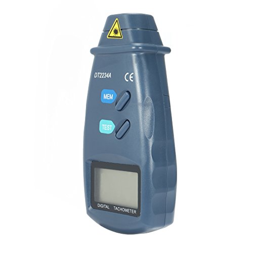 uxcell RPM Tachometer Photo 2.5 to 99999 Photoelectric DT-2234A