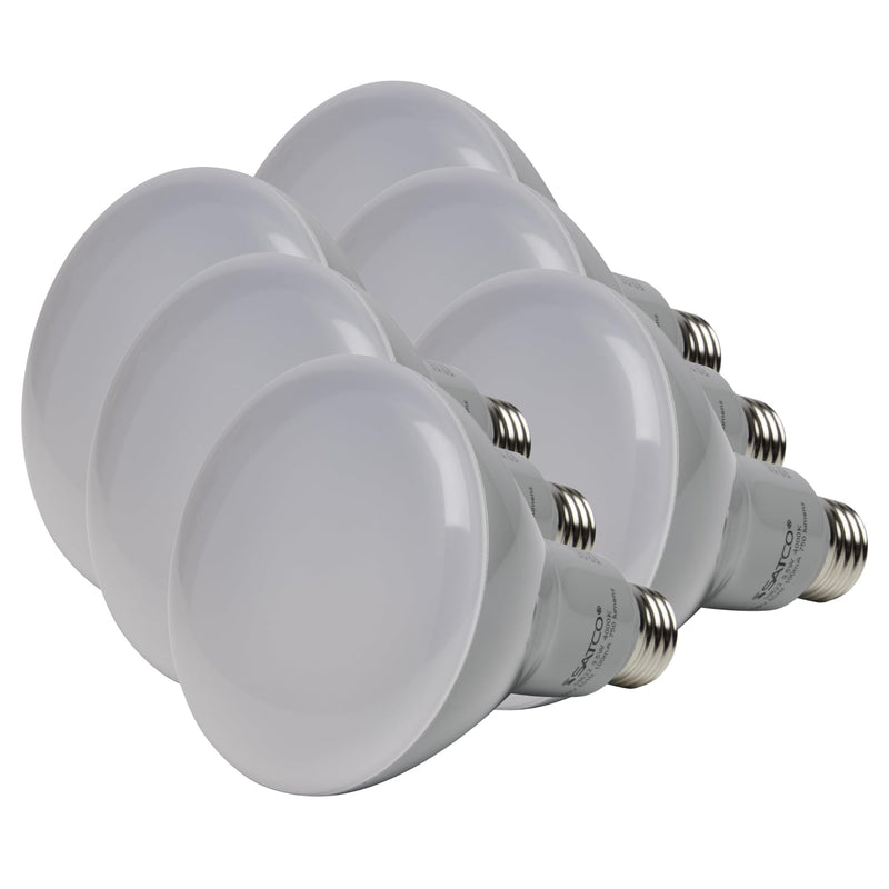 Satco S9621-9.5 Watt BR30 LED Reflector Soft White Light Bulbs - 105 Degree Beam Angle - 3000K - E26 Medium Base - 120 Volt - Dimmable - 750 Lumens - 6 Pack