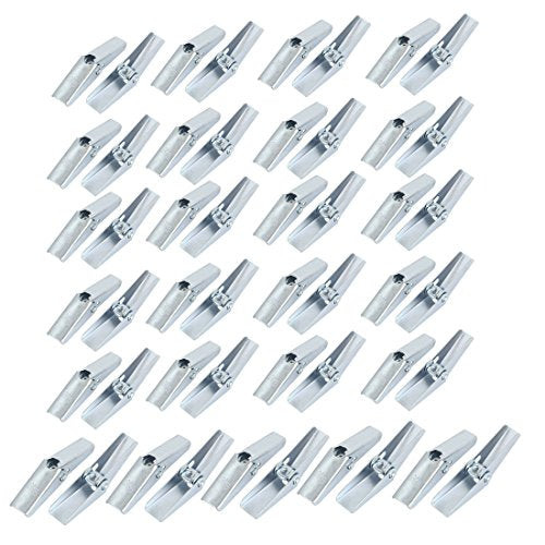 uxcell 3/16-inch Dia Female Thread Spring Loaded Hollow Wall Anchor Toggle Wing Nut 50pcs