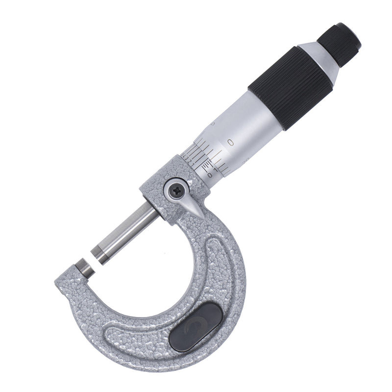 Clockwise Tools MMTR-01 Premium Outside Micrometer with Carbide Tip 0-1" Measuring Range 0.0001" Graduation Precision Machinist Tool 0-1"