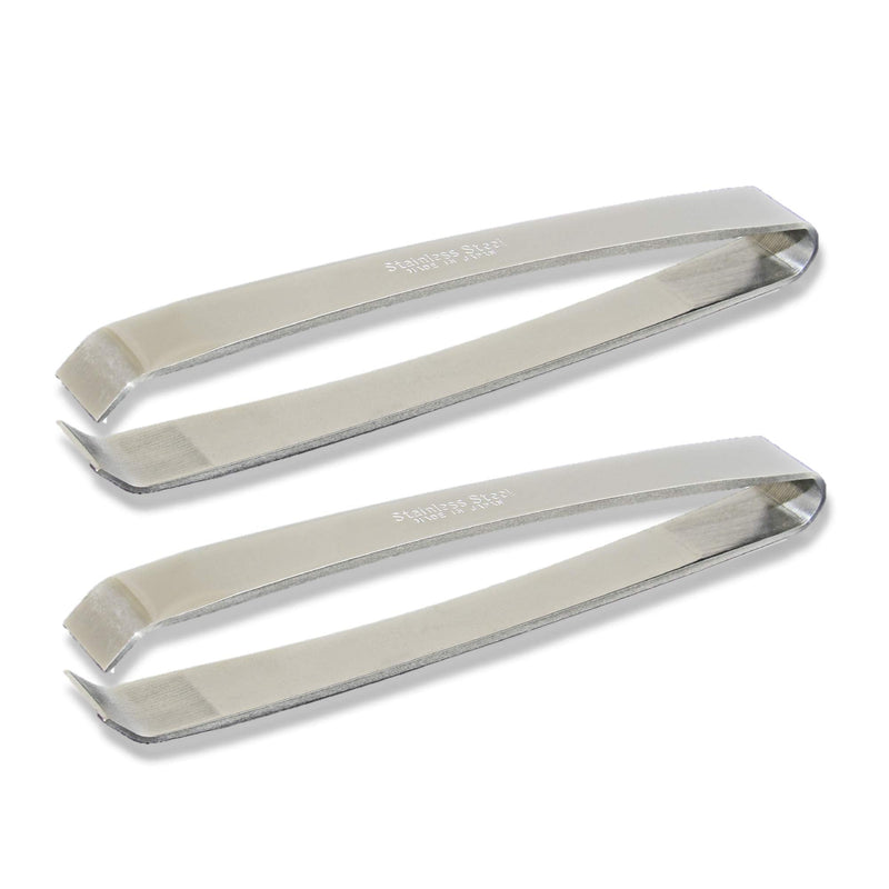 Made In Japan Fish Bone Tweezers (2-pack) - Non-Slip, Precision Grip - Debone Salmon, Bass, Catfish - Stainless Steel Handmade Japanese Craftsmanship (4 3/4") 4 3/4" - 2 pack