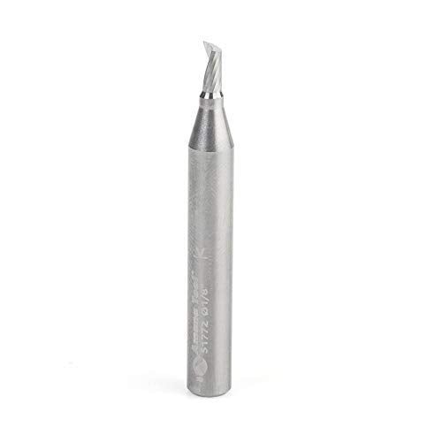Amana Tool - 51772 Solid Carbide CNC Spiral 'O' Flute, Aluminum Cutting 1/8 Dia x 1/4 x 1 1/8 D x 1/4 CH x 1/4 SHK