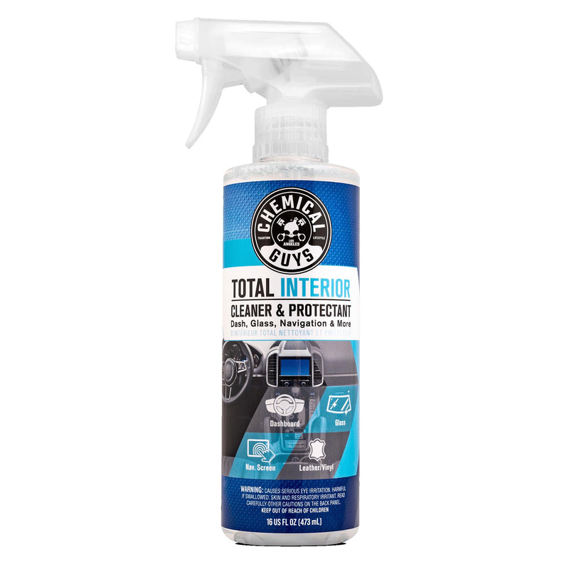 Chemical Guys Total Interior Cleaner & Protectant, Cleans & Protects Leather, Vinyl, Plastic, Rubber & Glass Streak-Free Finish for Cars, Trucks, SUVs, RVs & More - 16 oz 16 Fl Oz (Pack of 1) Fresh