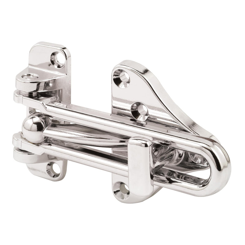 Prime-Line U 11318 Swing Bar Door Guard With High Security Auxiliary Lock, Chrome Finish (Single Pack) Bronze