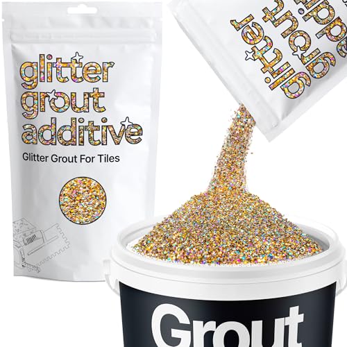 Hemway Gold Silver Holographic Glitter Grout Additive 100g Metallic Flakes