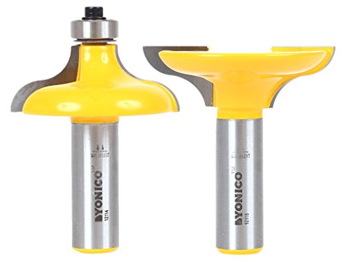 YONICO Router Bits Set Entry Door Matching Profile 2 Bit Large Ogee 1/2-Inch Shank 12222 Large Ogee - 12222
