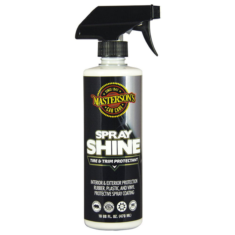 MASTERSON'S CAR CARE MCC_113_16 Spray Shine Tire & Trim Protectant - Ultra Gloss Coating for Rubber Plastic Vinyl - UV Solar Blockers Protectant Surfaces (16 oz.) 16 Ounce (Pack of 1)