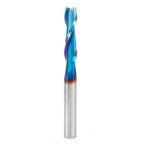 Amana Tool Spektra Extreme Tool Life Coated Solid Carbide Spiral Plunge Router Bit, 46315-K, 1/4 Dia x 1 CH x 1/4 Shank 2-1/2 Inch Long Up-Cut