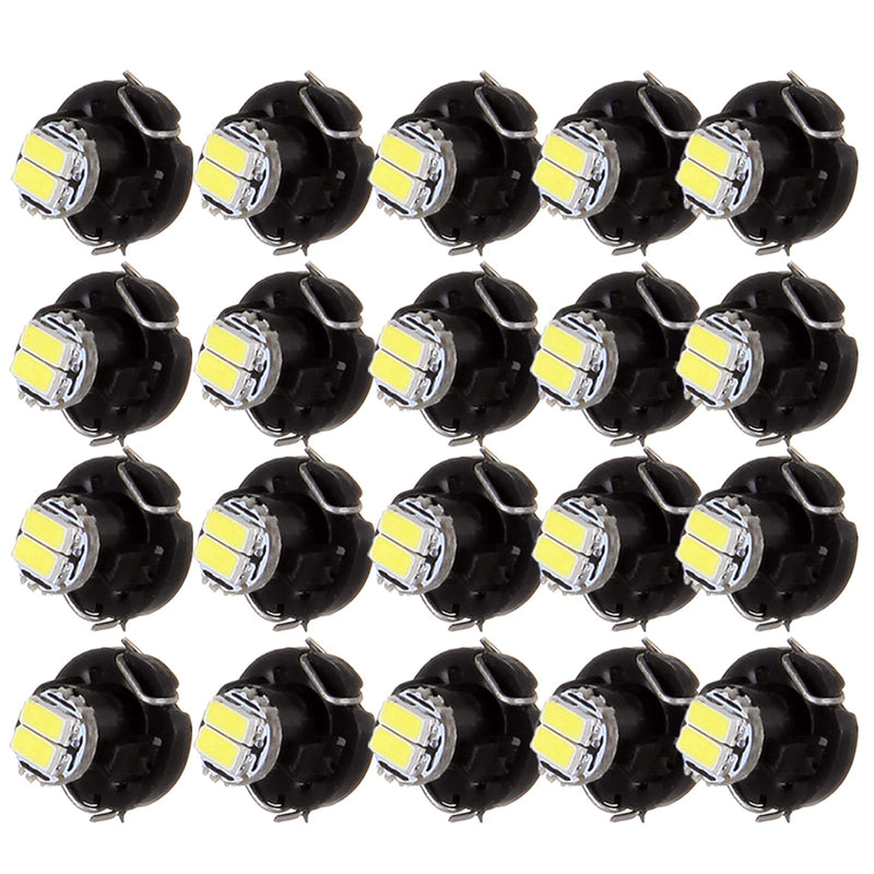 cciyu 20 Pack White T3 2-3014 SMD Neo Wedge LED Light Instrument Cluster Panel Lamps Gauge Bulbs