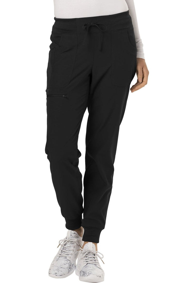 Heartsoul Women's Medical Scrub Jogger Pants Contemporary fit Drawstring waistband Jogger With 5 Pockets - HS030 Medium Black