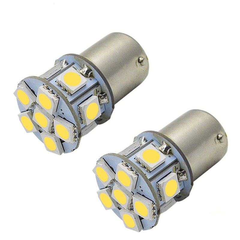 Ruiandsion 2pcs 1157 LED Bulb White 6V BAY15D 5050 12SMD LED Light Bulbs for Back Up Reverse Lights Brake Lights Tail Lights,Non-polarity 1157/BAY15D