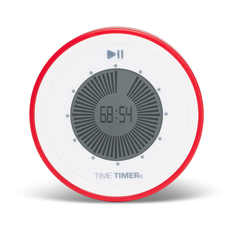 Time Timer TWIST 90-Minute Digital Countdown Clock — For Kids Classroom Learning, Homeschool Study Tool, Teachers Desk Clock, Exercise and Kitchen Timer Red 3 inch