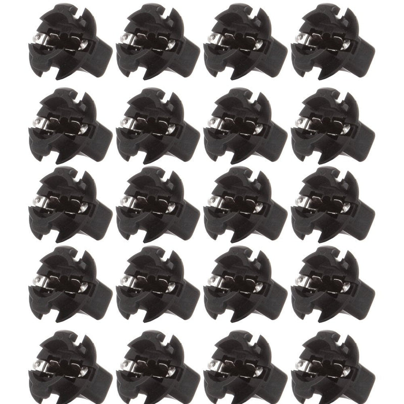 cciyu 20x Black 5/8" Twist In Instrument Panel Dashboard Gauge Bulbs 194 168 T10 Wedge socket Replacement fit for 194/168(T3-1/4) type Miniature Wedge Base bulbs