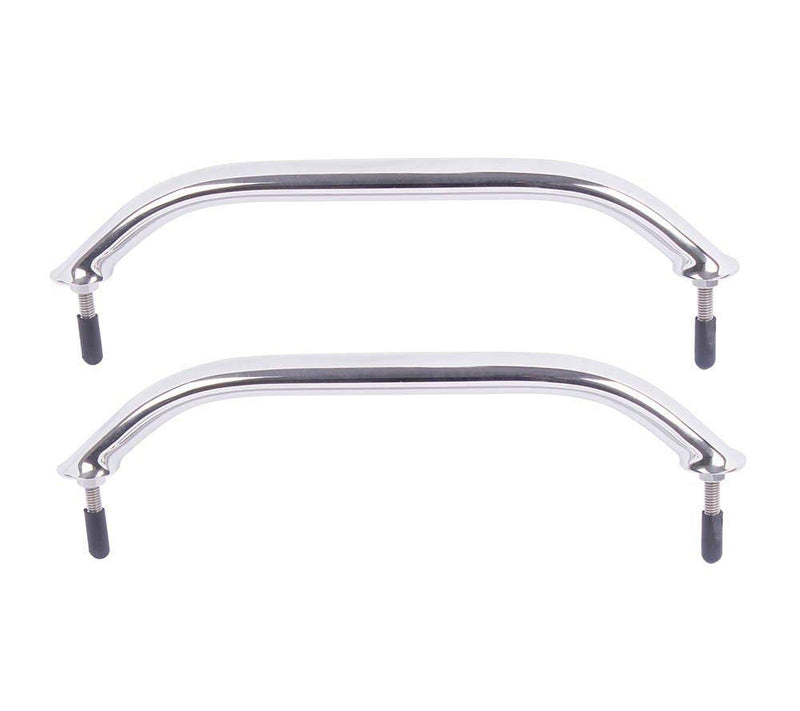 Hoffen 12Inch Boat Grab Bar, Stainless Steel Oval Grab Handle Handrail Multipurpose Hardware (2pcs)