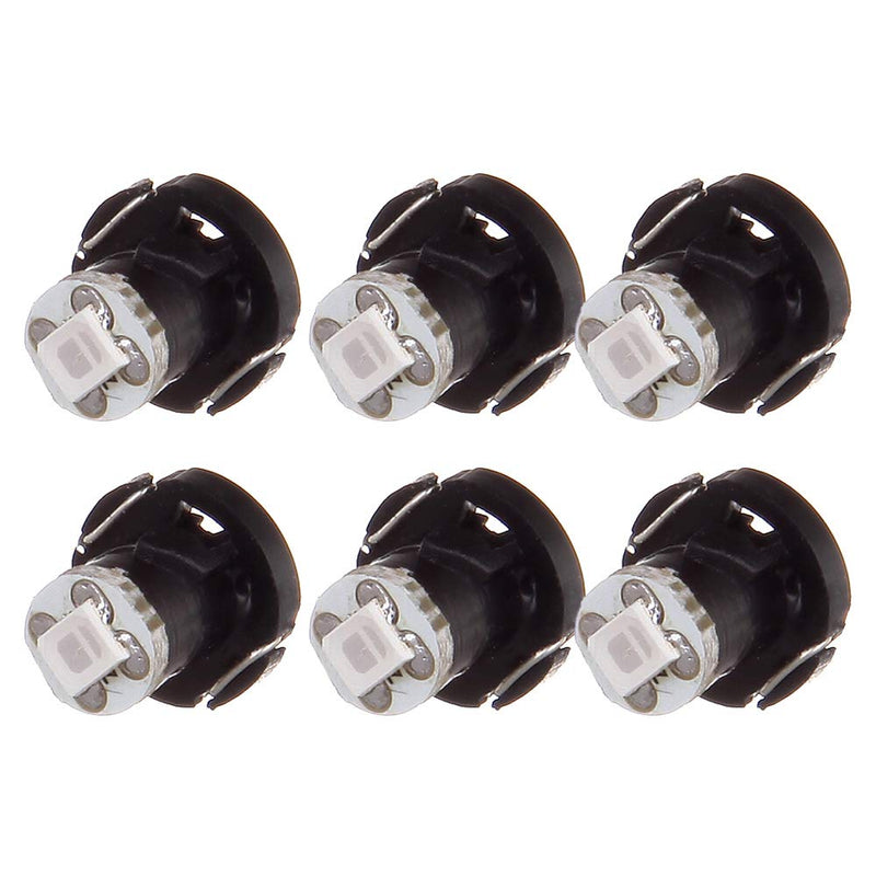 cciyu 6 Pack T4/T4.2 Neo Wedge LED Bulb A/C Lights (green) green