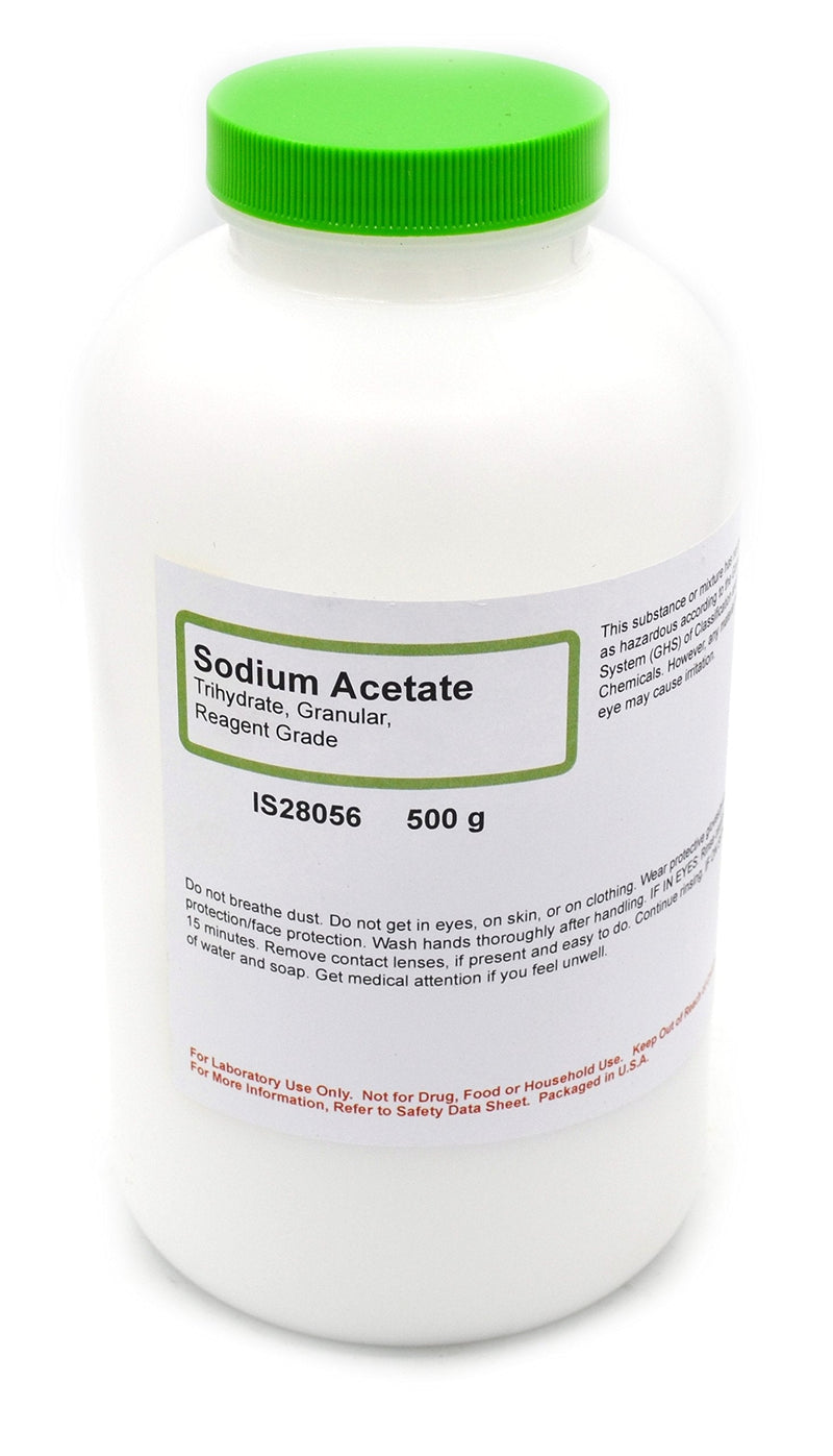 ALDON Innovating Science Reagent-Grade Sodium Acetate Trihydrate, 500g - The Curated Chemical Collection - Made in The USA