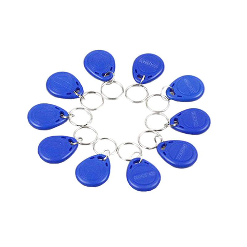 Blue 100pcs 125Khz Proximity ID Card Chip TK EM 4100 RFID Tag Key Fob Keyfobs Keychain Ring Token for Access Control (NOT for Video Intercom)