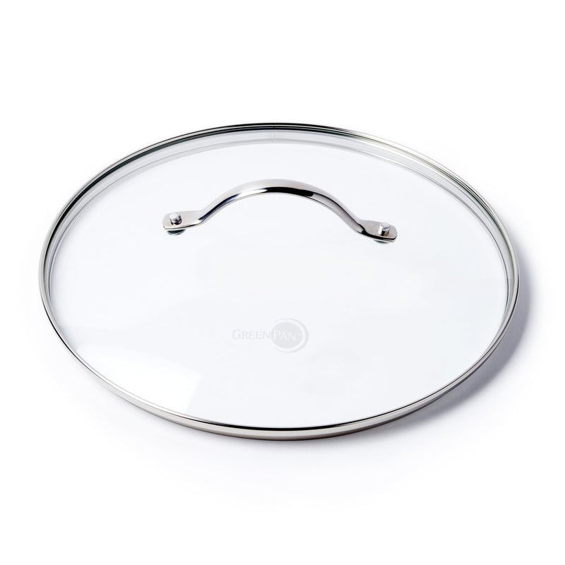 GreenPan Glass Lid with Stainless Steel Handle, 12", Silver 12" Lid