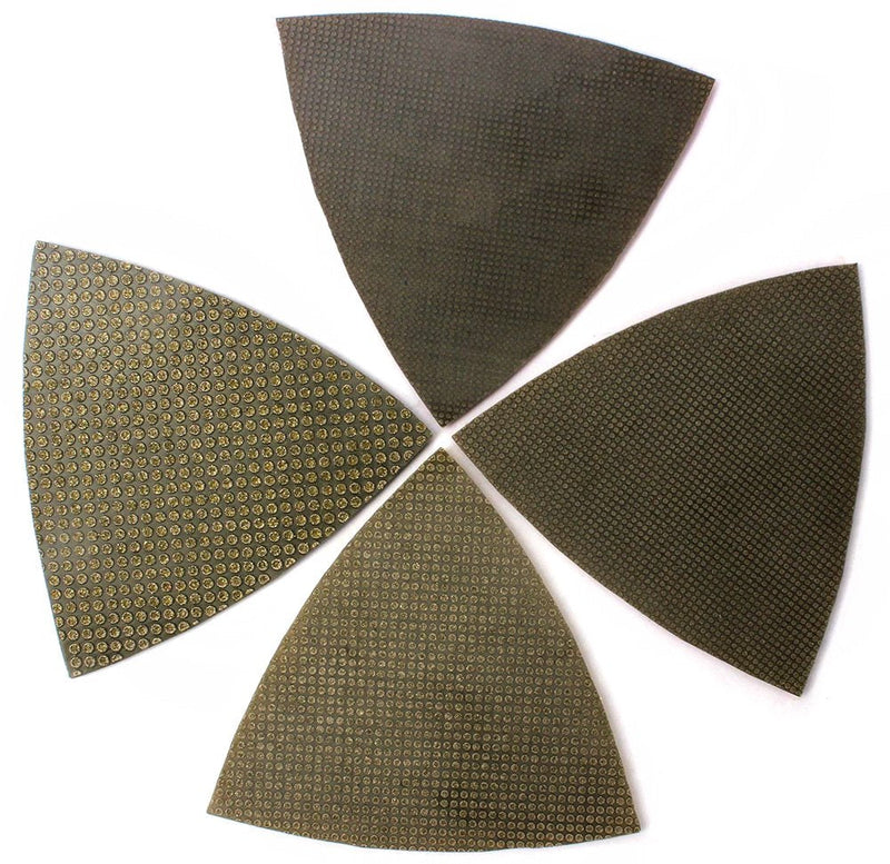 Z-Lion Diamond Triangular Sanding Pads for Oscillating Tools(4 Pcs/lot) 60#/120#/200#/400# 4 Piece Set