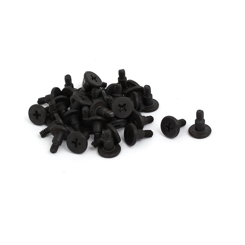 uxcell Laptop Computer Shockproof Phillips Flat Head Bolts Hard Drive Screws Black 40pcs