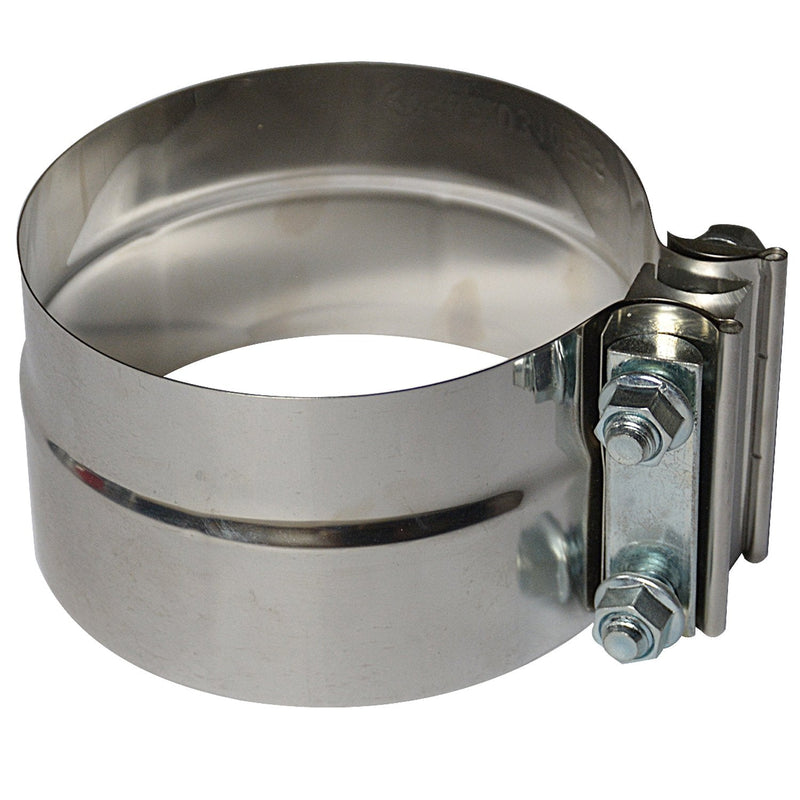5 inch Exhaust Clamp - Lap Joint Exhaust Band Clamps Preformed Stainless Steel - 1 Piece 5 inch