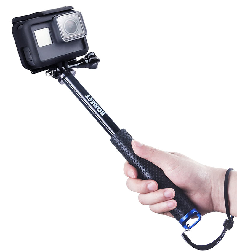 Extendable Action Camera Selfie Stick, 19" Sports Cameras Selfie Stick Pole Waterproof Telescoping Pole Monopod for DJI OSMO, AKASO, SJCAM, YI, Victure, Qumox, Crosstour 19 Inch Selfie Stick