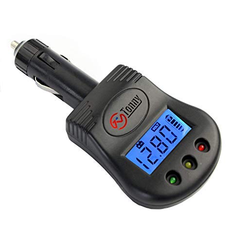 12V Plug in Car Battery and Charging System Tester, Test Car Power Condition & Alternator Charging(LCD Display Car Battery Monitor Voltmeter)