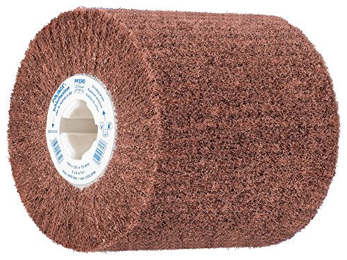 PFERD POLINOX® Non-Woven Finishing Drum, 4" x 4", 3/4" Keyed Arbor Hole, Radial Mount, 280 Grit Aluminum Oxide - Part 43105 4"