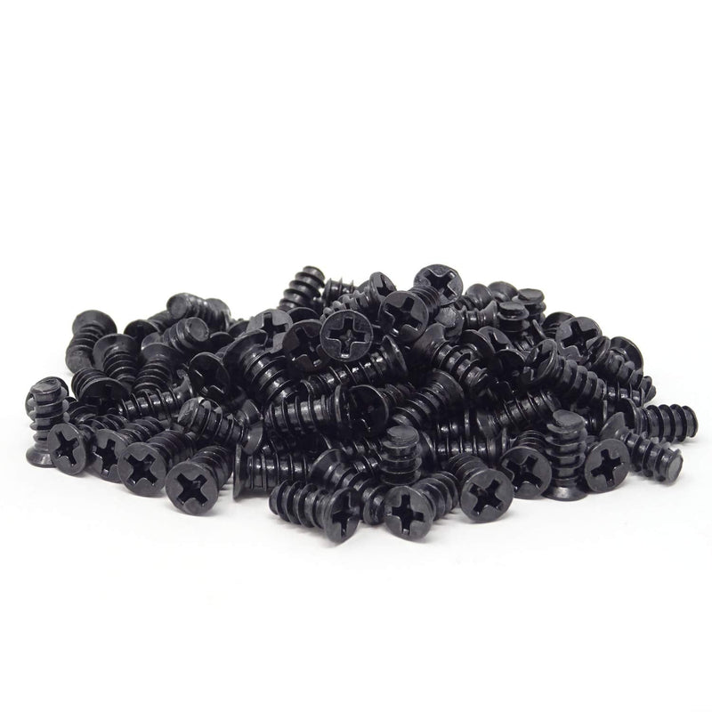 Honbay 100PCS M5x10 Computer Case Fan Screws Computer Cooling Fan Mount Screws Self-Tapping Screws (Black Zinc) Black Zinc