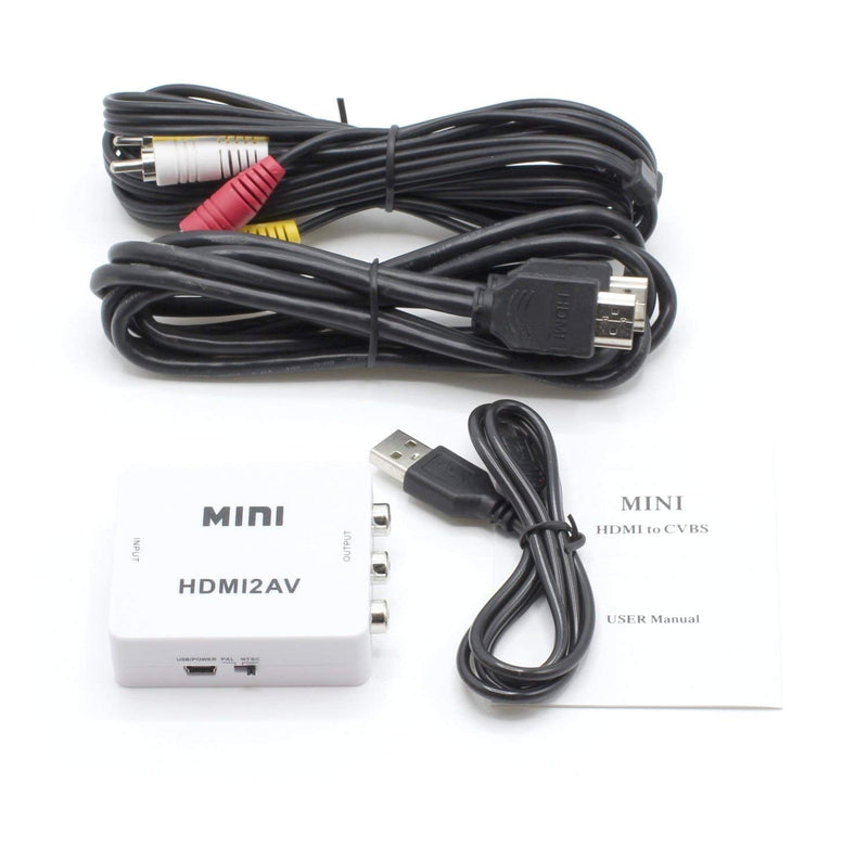 THE CIMPLE CO - HDMI to RCA Converter (Digital to Analog Converter) - Converts from HDMI - Does not Work in Reverse - Down CONVERTS - White Kit