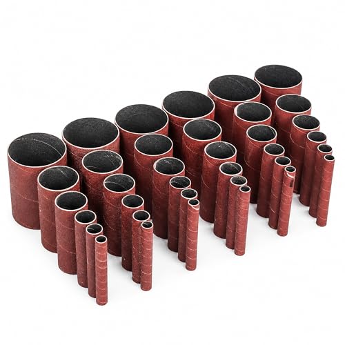 Dark Stone Sanding Sleeves for Oscillating Spindle Sander, Aluminum Oxide, 6-Pack (2, 2, Inches, 100) 2 Inches