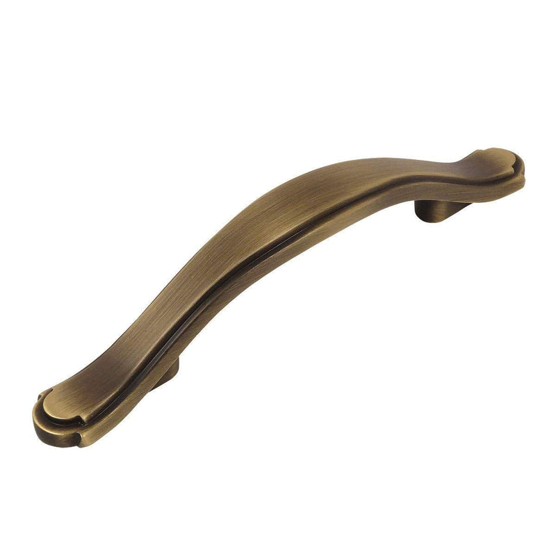 Cosmas 10 Pack 8816BAB Brushed Antique Brass Cabinet Hardware Handle Pull - 3" Inch (76mm) Hole Centers