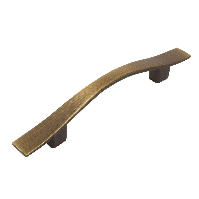 Cosmas 10 Pack 8902BAB Brushed Antique Brass Cabinet Hardware Handle Pull - 3" Inch (76mm) Hole Centers