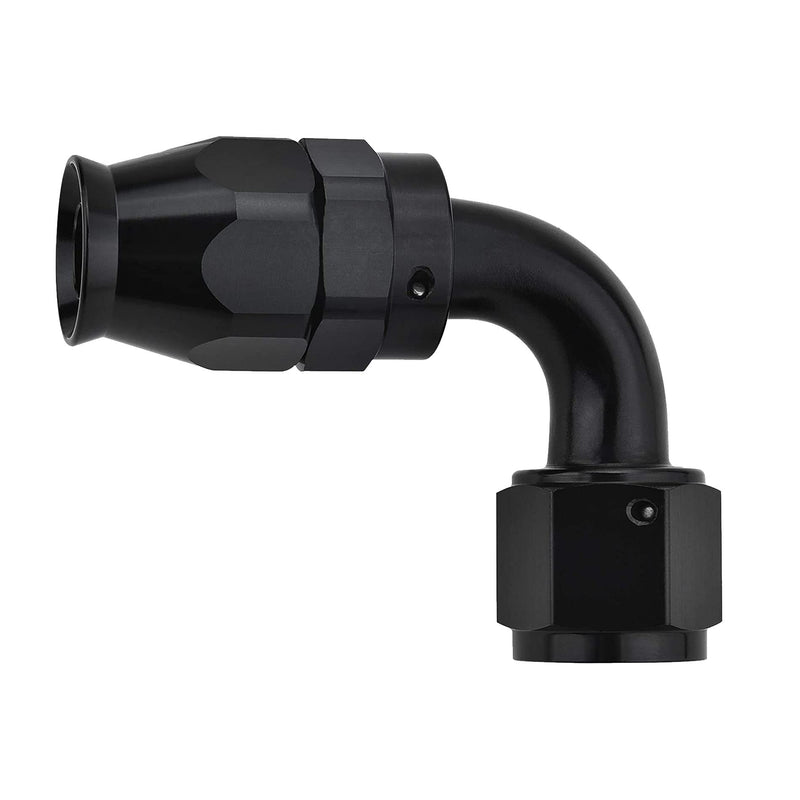 EVIL ENERGY 6AN PTFE Hose End Fitting 90 Degree Black for PTFE Hose Only 90Degree