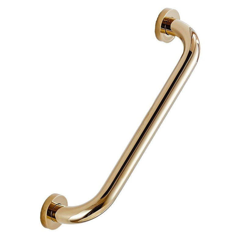 WINCASE Gold Grab Bars for Bathroom, Shower Handle 16 Inch, Bathtub Anti Slip Handrail Safety Polished Brass Wall Mounted with Concealed Screws Gold 16inch