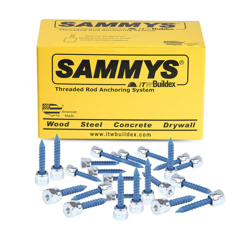 Everflow 8059957-25 3/8" Screw Vertically Threaded Rod Anchor Designed for Concrete Structure, Steel, Zinc Finish, 5/16 x 1-3/4" Screw Length (25 Pack) 5/16 x 1 3/4 in. Screw ROD SIZE 3/8"