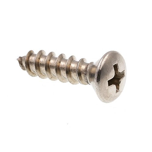 Prime-Line 9023179 Sheet Metal Screw, Self-Tapping, Oval Head Phillips, #10 X 3/4 in, Grade 18-8 Stainless Steel, Pack of 100 100 Pack